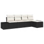 Juego de Sofá de Jardín de 5 Piezas con Cojines Negro Poliratán by , Outdoor sofas - Ref: Foro24-3355686, Price: 353,09 €, Di...