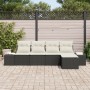 Juego de Sofá de Jardín de 5 Piezas con Cojines Negro Poliratán by , Outdoor sofas - Ref: Foro24-3355686, Price: 353,09 €, Di...