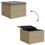 Juego de Sofás de Jardín de 5 Piezas con Cojines Beige de Poliratán by , Outdoor sofas - Ref: Foro24-3355689, Price: 387,68 €...