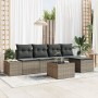 Juego de Sofás de Jardín de 5 Piezas con Cojines de Ratán Sintético Negro by , Outdoor sofas - Ref: Foro24-3355698, Price: 41...