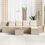 Conjunto de Sofá de Jardín de 6 Piezas con Cojines de Ratán Marrón by , Outdoor sofas - Ref: Foro24-3355700, Price: 473,11 €,...