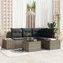 Conjunto de Sofá de Jardín de 4 Piezas con Cojines Negros de Ratán Poliéster by , Outdoor sofas - Ref: Foro24-3355718, Price:...