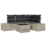 Conjunto de Sofá de Jardín de 5 Piezas con Cojines Gris Poliratán von , Outdoor-Sofas - Ref: Foro24-3355721, Preis: 406,54 €,...