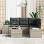 Conjunto de Sofá de Jardín de 5 Piezas con Cojines Gris Poliratán von , Outdoor-Sofas - Ref: Foro24-3355721, Preis: 406,54 €,...