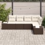 Juego de Sofá de Jardín de 5 Piezas con Cojines Marrón Poliratán von , Outdoor-Sofas - Ref: Foro24-3355727, Preis: 401,74 €, ...