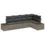 Conjunto de sofá de jardín de 5 piezas con cojines Gris Poliratán by , Outdoor sofas - Ref: Foro24-3355728, Price: 391,04 €, ...