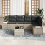 Juego de Sofá de Jardín de 6 Piezas con Cojines Gris Ratán Sintético by , Outdoor sofas - Ref: Foro24-3355741, Price: 465,22 ...