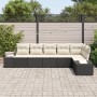Juego de Sofá de Jardín de 6 Piezas con Cojines Negro Poliratán by , Outdoor sofas - Ref: Foro24-3355746, Price: 427,44 €, Di...