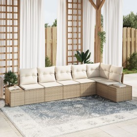 Conjunto de sofá de jardín de 6 piezas con cojines Beige Poliratán by , Outdoor sofas - Ref: Foro24-3355750, Price: 498,50 €,...