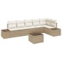 Sofás de Jardín de 7 Piezas con Cojines Ratán Poliéster Marrón von , Outdoor-Sofas - Ref: Foro24-3355760, Preis: 530,75 €, Ra...