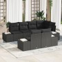 Juego de Sofá de Jardín de 7 Piezas con Cojines Negro Poliratán by , Outdoor sofas - Ref: Foro24-3355772, Price: 595,63 €, Di...