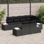 Juego de Sofá de Jardín de 7 Piezas con Cojines Negro Poliratán by , Outdoor sofas - Ref: Foro24-3355772, Price: 595,63 €, Di...