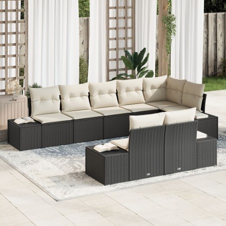 Juego de Sofá de Jardín de 8 Piezas con Cojines Negro Poliratán by , Outdoor sofas - Ref: Foro24-3355776, Price: 624,21 €, Di...
