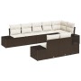 Juego de Sofá de Jardín de 8 Piezas con Cojines Marrón Ratán Poliéster by , Outdoor sofas - Ref: Foro24-3355777, Price: 645,4...
