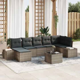 Juego de Sofá de Jardín de 7 Piezas con Cojines Ratán Poliéster Negro by , Outdoor sofas - Ref: Foro24-3355828, Price: 529,34...
