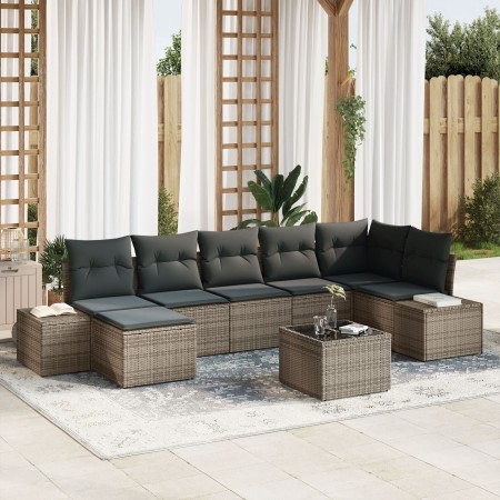 Juego de Sofá de Jardín de 7 Piezas con Cojines Ratán Poliéster Negro by , Outdoor sofas - Ref: Foro24-3355828, Price: 529,34...