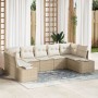 Conjunto de sofá de jardín de 7 piezas con cojines Beige Polyratán by , Outdoor sofas - Ref: Foro24-3355880, Price: 526,81 €,...