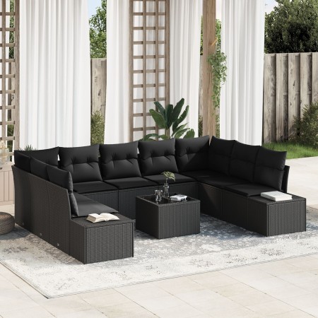 Juego de Sofás de Jardín de 10 Piezas con Cojines Beige Poliratán von , Outdoor-Sofas - Ref: Foro24-3355902, Preis: 688,55 €,...