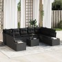 Juego de Sofás de Jardín de 10 Piezas con Cojines Beige Poliratán von , Outdoor-Sofas - Ref: Foro24-3355902, Preis: 688,55 €,...
