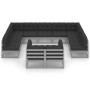 11-piece garden furniture set with gray pine wood cushions by vidaXL, Garden sets - Ref: Foro24-3077266, Price: 1,00 €, Disco...