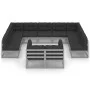 Set de muebles de jardín 11 pzas con cojines madera pino gris de vidaXL, Conjuntos de jardín - Ref: Foro24-3077266, Precio: 1...