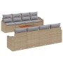 Conjunto de Sofá de Jardín de 7 Piezas con Cojines Beige Ratán Sintético Acacia by , Outdoor sofas - Ref: Foro24-3356474, Pri...