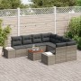 Juego de Sofá de Jardín de 9 Piezas con Cojines Gris Poliratán Acacia von , Outdoor-Sofas - Ref: Foro24-3356606, Preis: 605,9...