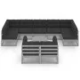 Set de muebles de jardín 10 pzas con cojines madera pino gris de vidaXL, Conjuntos de jardín - Ref: Foro24-3077261, Precio: 8...