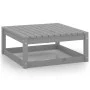 Set de muebles de jardín 10 pzas con cojines madera pino gris de vidaXL, Conjuntos de jardín - Ref: Foro24-3077261, Precio: 8...