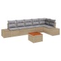 Conjunto de sofá de jardín de 7 piezas con cojines Beige Poliratán Acacia by , Outdoor sofas - Ref: Foro24-3356635, Price: 51...