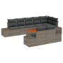 Juego de Sofás de Jardín de 9 Piezas con Cojines Gris Poliratán Acacia von , Outdoor-Sofas - Ref: Foro24-3356641, Preis: 676,...
