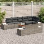 Juego de Sofás de Jardín de 9 Piezas con Cojines Gris Poliratán Acacia von , Outdoor-Sofas - Ref: Foro24-3356641, Preis: 676,...