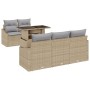 Juego de Sofá de Jardín Set de 6 Beige Ratán Sofá de Exterior by , Outdoor sofas - Ref: Foro24-3357653, Price: 538,72 €, Disc...