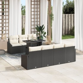 Set de Sofás de Jardín Set de 8 Beige, Negro de , Sofás de exterior - Ref: Foro24-3357680, Precio: 595,90 €, Descuento: %