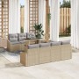 Conjunto de Sofás de Jardín Conjunto de 8 Beige Ratán de , Sofás de exterior - Ref: Foro24-3357683, Precio: 629,60 €, Descuen...