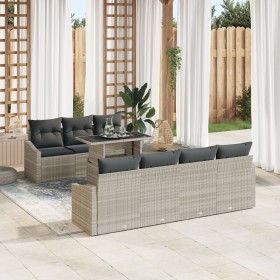Conjunto de Sofá de Jardín Set de 8 Ratán Natural Ratán Sintético de , Sofás de exterior - Ref: Foro24-3357685, Precio: 671,8...