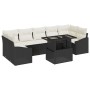 Conjunto de Sofá de Jardín Set de 8 Negro Poliratán, Poliéster von , Outdoor-Sofas - Ref: Foro24-3357690, Preis: 564,40 €, Ra...