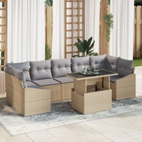 Juego de Sofá de Jardín Juego de 8 Beige y Gris by , Outdoor sofas - Ref: Foro24-3357693, Price: 593,63 €, Discount: %
