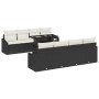 Juego de Sofás de Jardín Set de 7 Cojines crema con ratán negro by , Outdoor sofas - Ref: Foro24-3357700, Price: 518,63 €, Di...