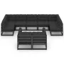 Set de muebles de jardín 9 pzas con cojines madera pino negro de vidaXL, Conjuntos de jardín - Ref: Foro24-3077258, Precio: 1...