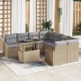 Conjunto de Sofás de Jardín 9 Piezas Marrón Claro y Gris von , Outdoor-Sofas - Ref: Foro24-3357713, Preis: 675,56 €, Rabatt: %