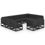 11-teiliges Gartenmöbel-Set mit Kissen aus schwarzem Kiefernholz von vidaXL, Gartensets - Ref: Foro24-3077268, Preis: 1,00 €,...