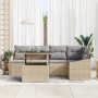 Conjunto de Sofá de Jardín Juego de 6 Beige Ratán Sofá de Jardín by , Outdoor sofas - Ref: Foro24-3357743, Price: 480,12 €, D...