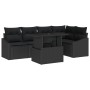 Juego de Sofás de Jardín Set de 6 Negro Polietileno de Ratán von , Outdoor-Sofas - Ref: Foro24-3357746, Preis: 469,33 €, Raba...