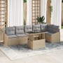 Juego de Sofá de Jardín Set de 7 Beige (estructura), Gris (cojines) von , Outdoor-Sofas - Ref: Foro24-3357753, Preis: 537,60 ...
