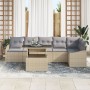 Juego de Sofá de Jardín Set de 7 Beige (estructura), Gris (cojines) von , Outdoor-Sofas - Ref: Foro24-3357753, Preis: 537,60 ...