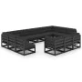 Set de muebles de jardín 13 pzas con cojines madera pino negro de vidaXL, Conjuntos de jardín - Ref: Foro24-3077288, Precio: ...