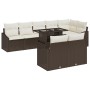 Juego de Sofá de Jardín 9 Piezas Marrón y Crema Ratán y Tela von , Outdoor-Sofas - Ref: Foro24-3357761, Preis: 698,29 €, Raba...