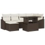 Juego de sofá de jardín Conjunto de 7 Crema y marrón oscuro by , Outdoor sofas - Ref: Foro24-3357771, Price: 528,10 €, Discou...