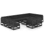 13-piece garden furniture set with black pine wood and cushions. by vidaXL, Garden sets - Ref: Foro24-3077283, Price: 1,00 €,...